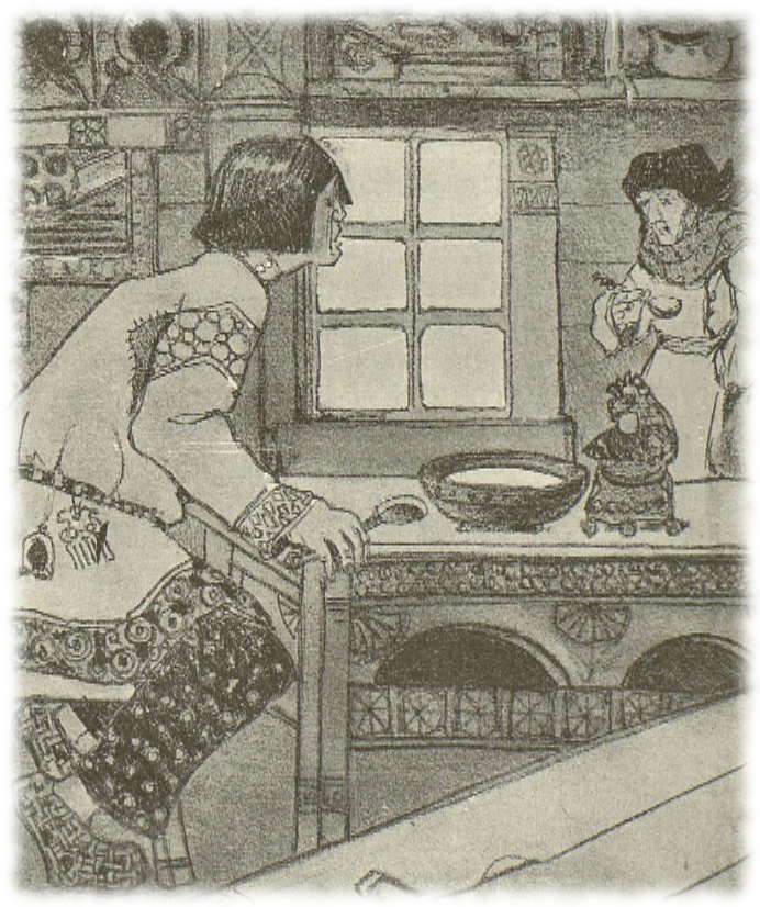 Иллюстрация к сказке Лутонюшка